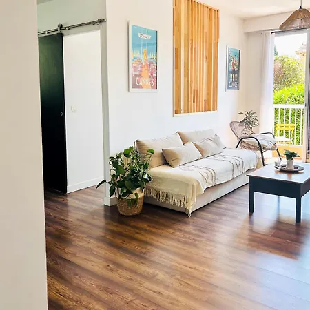 公寓 T2 With Parking, Air-conditioned, 10 Min From The Beaches Of Cannes