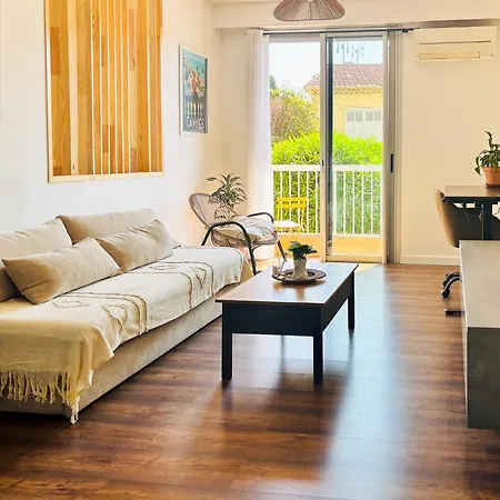 公寓 T2 With Parking, Air-conditioned, 10 Min From The Beaches Of Cannes
